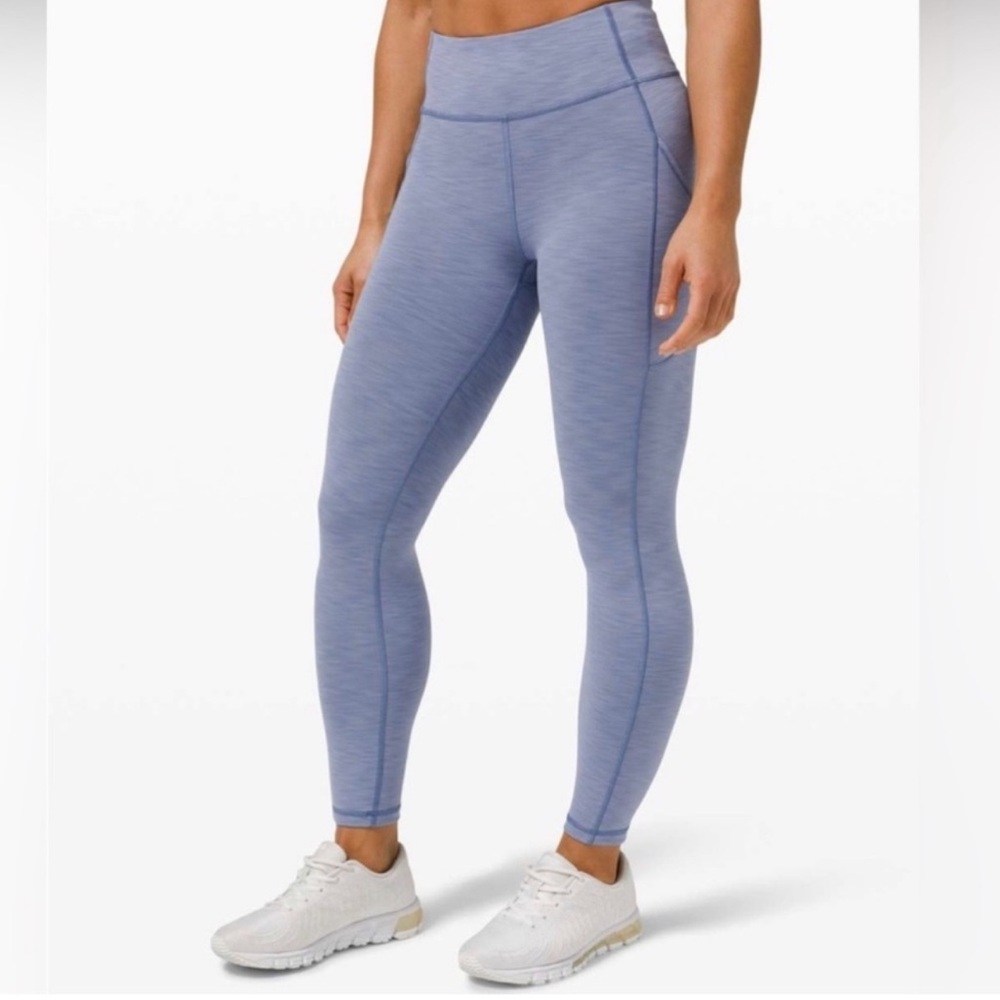 Lululemon invigorate  Blue High-Waisted Leggings 2 color Heather Water Drop